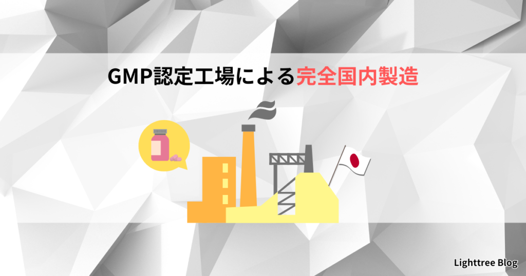 GMP認定工場による完全国内製造