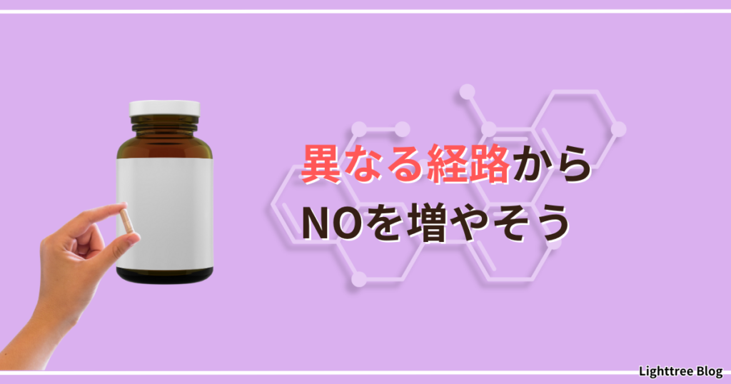 異なる経路からNOを増やそう